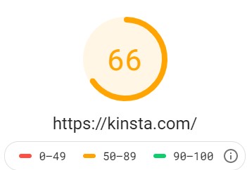 Kinsta Desktop Google pagespeed insights