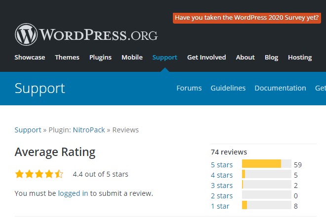 Wordpress NitroPack reviews and Score